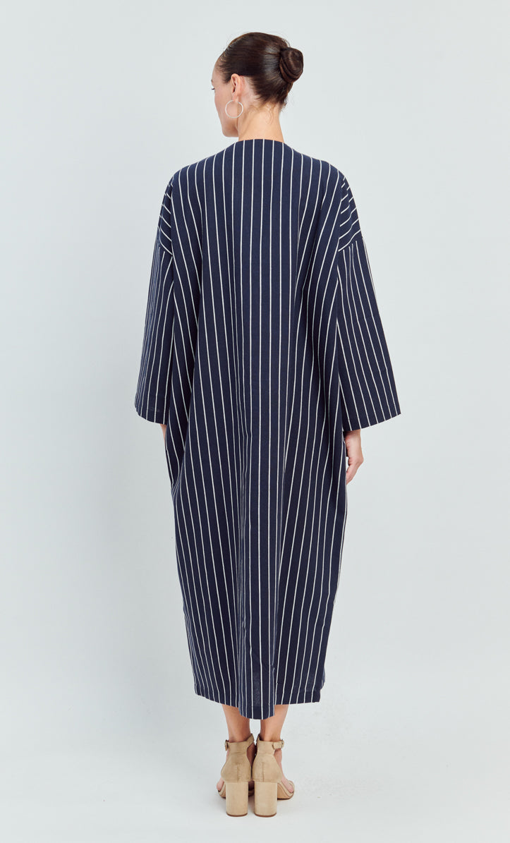 Blazer Dress – Navy Linen