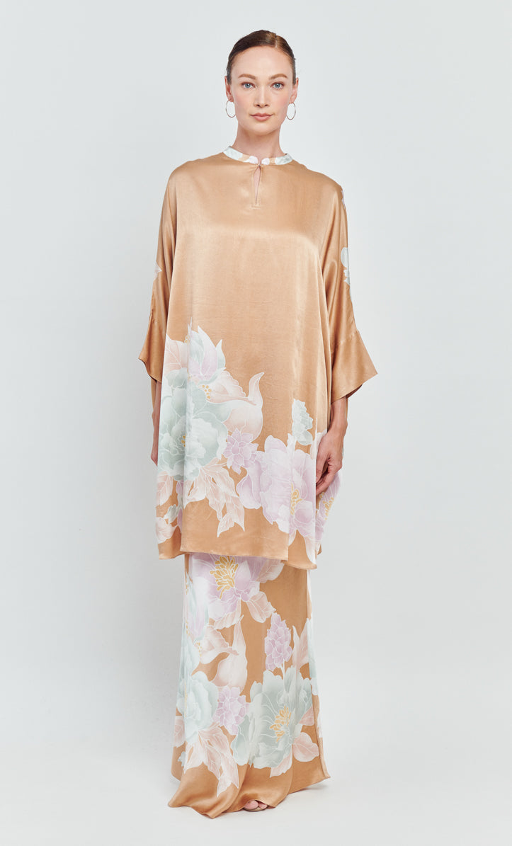 Alia Long Set - Botanic Satin Silk