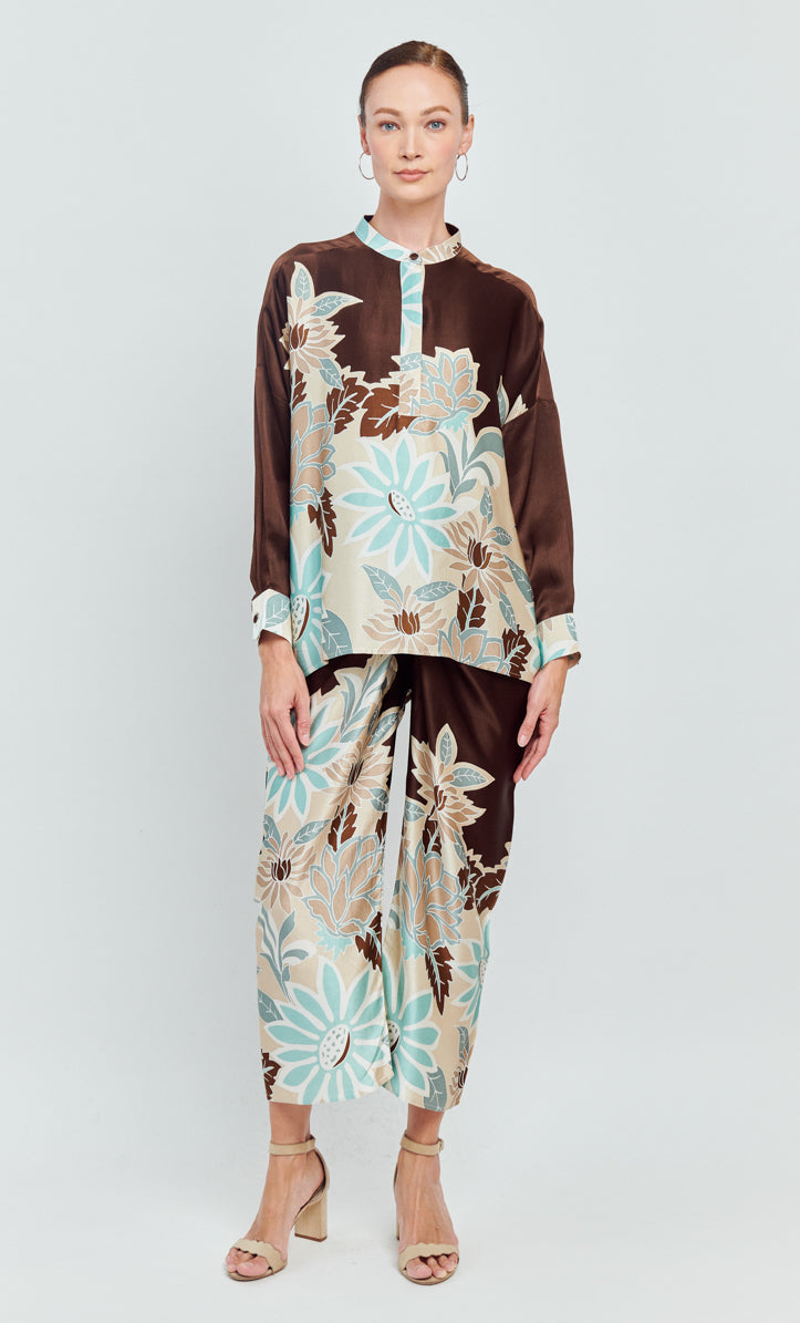 Eva with Pareo Pants - Fiona Satin Silk