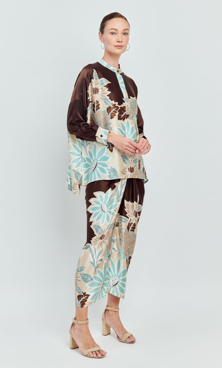 Eva with Pareo Pants - Fiona Satin Silk