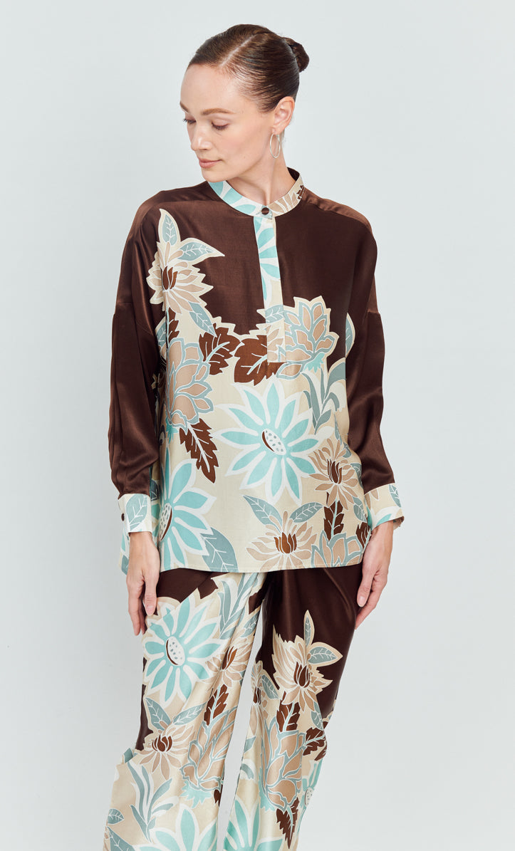 Eva with Pareo Pants - Fiona Satin Silk
