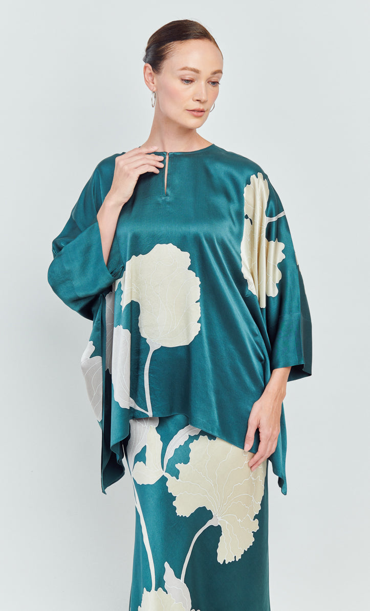 Kaftan Short Set - Ervina Satin Silk