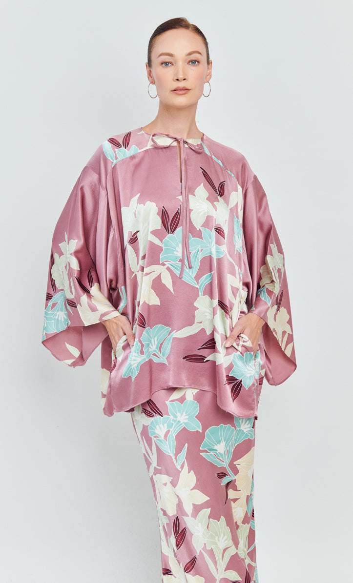 Kesuma Set - Calla Lillies Satin Silk