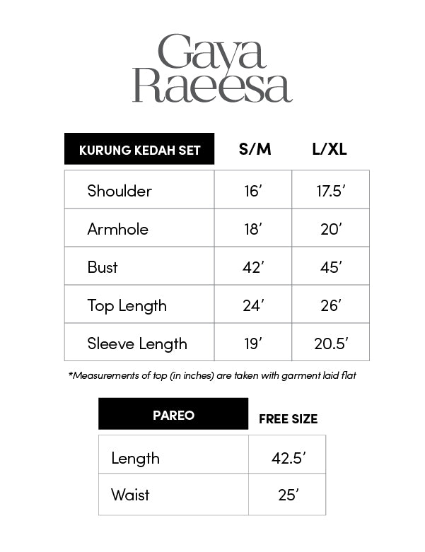 Banana Tree Kurung Kedah with Instant Pareo - Off White