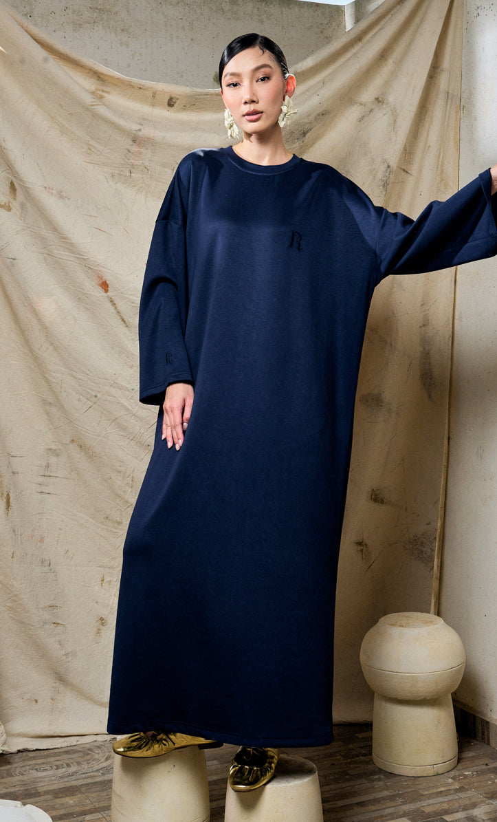 Navy Blue Basic Dress