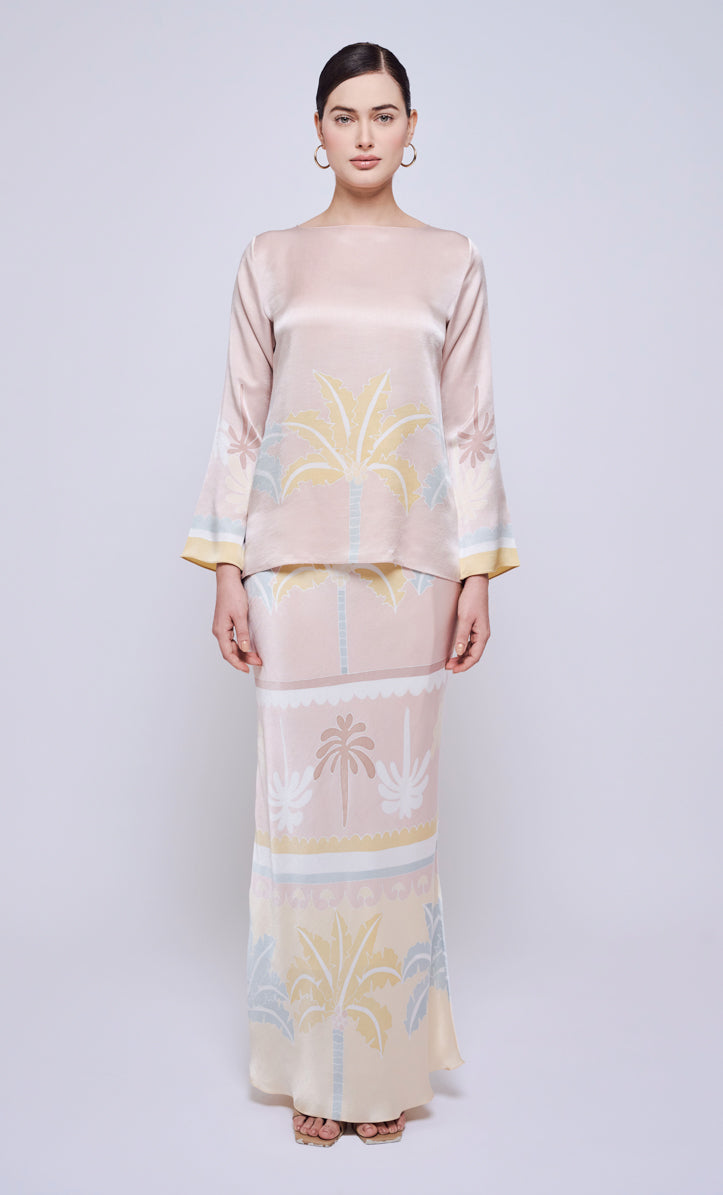 Pery Set Boat Neck - Tribal Satin Silk