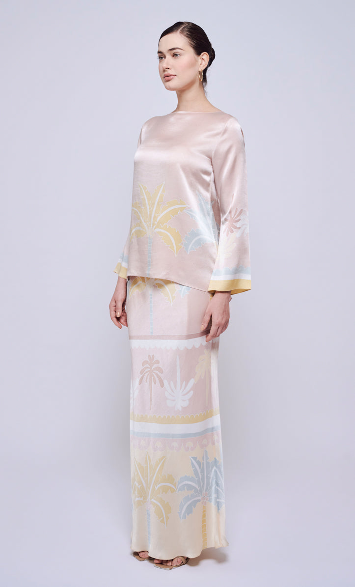 Pery Set Boat Neck - Tribal Satin Silk