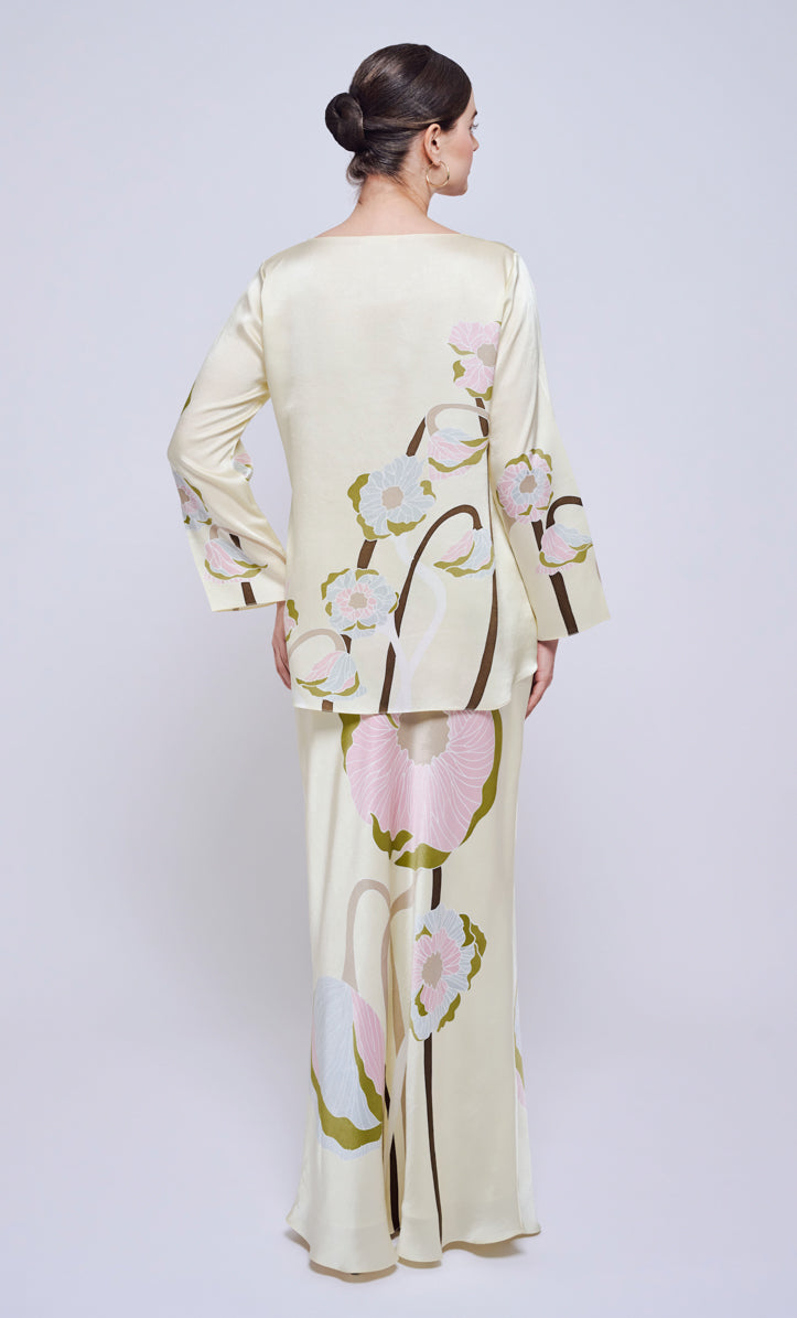 Pery Set Boat Neck - Poppy 2.0 Satin Silk
