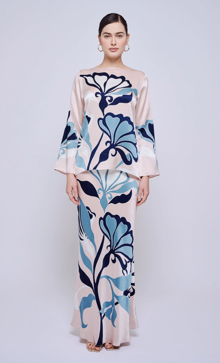 Pery Set Boat Neck - Mekar Satin Silk