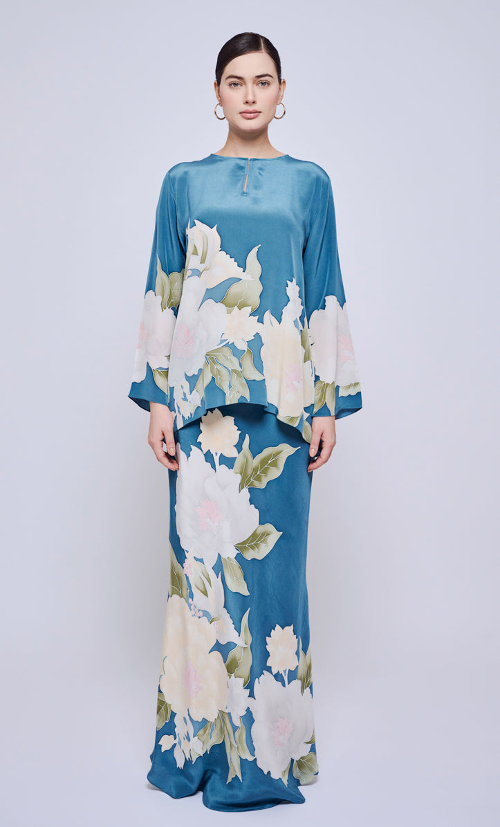 Pery Set Leher Kurung - Botanic Crepe Silk