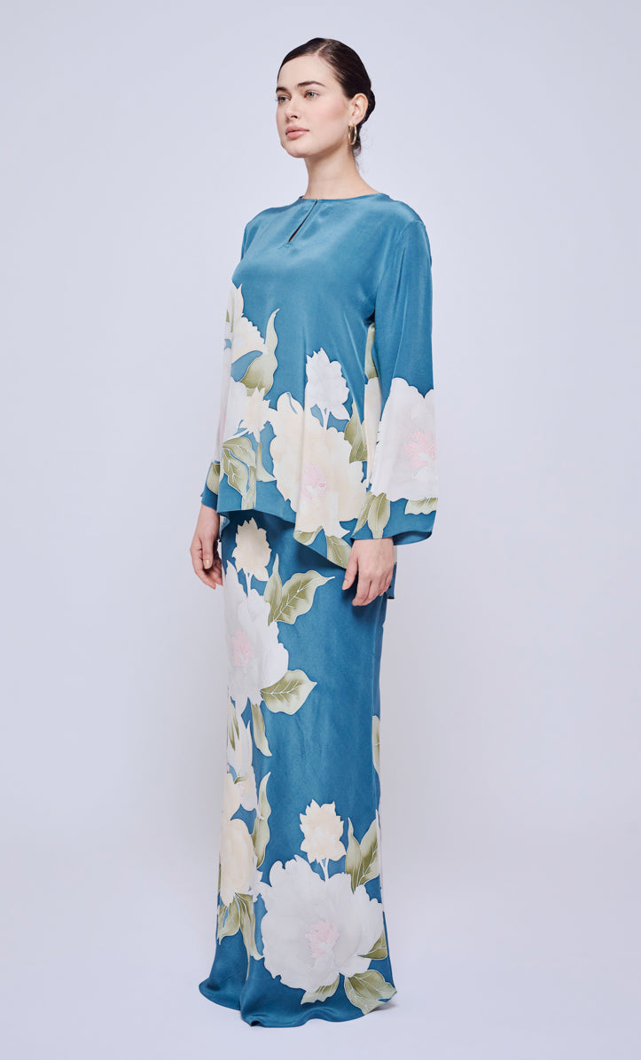 Pery Set Leher Kurung - Botanic Crepe Silk