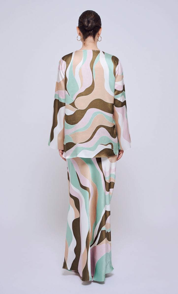 Pery Set Leher Kurung - Linear Satin Silk