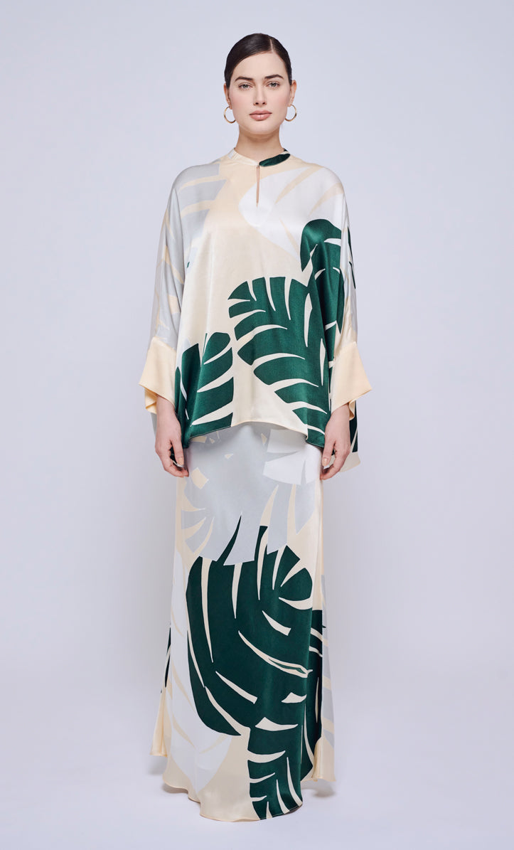 Alia Short Set - Aracea Cream Satin Silk