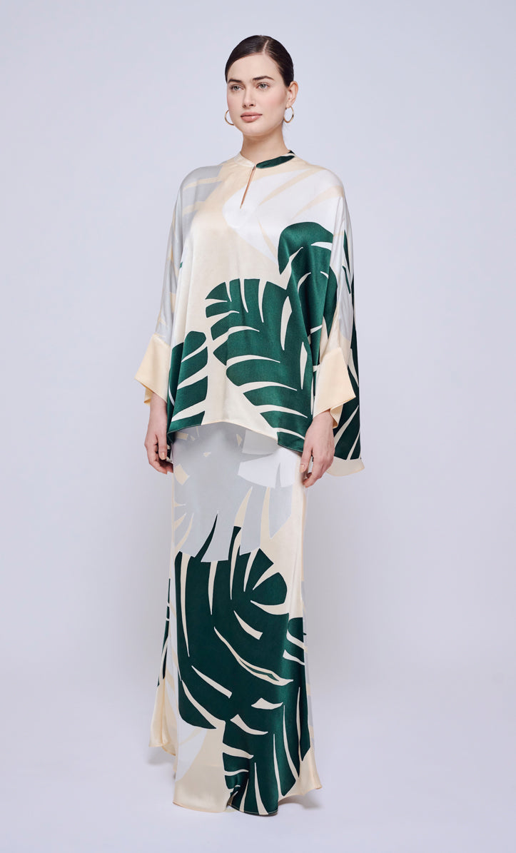 Alia Short Set - Aracea Cream Satin Silk