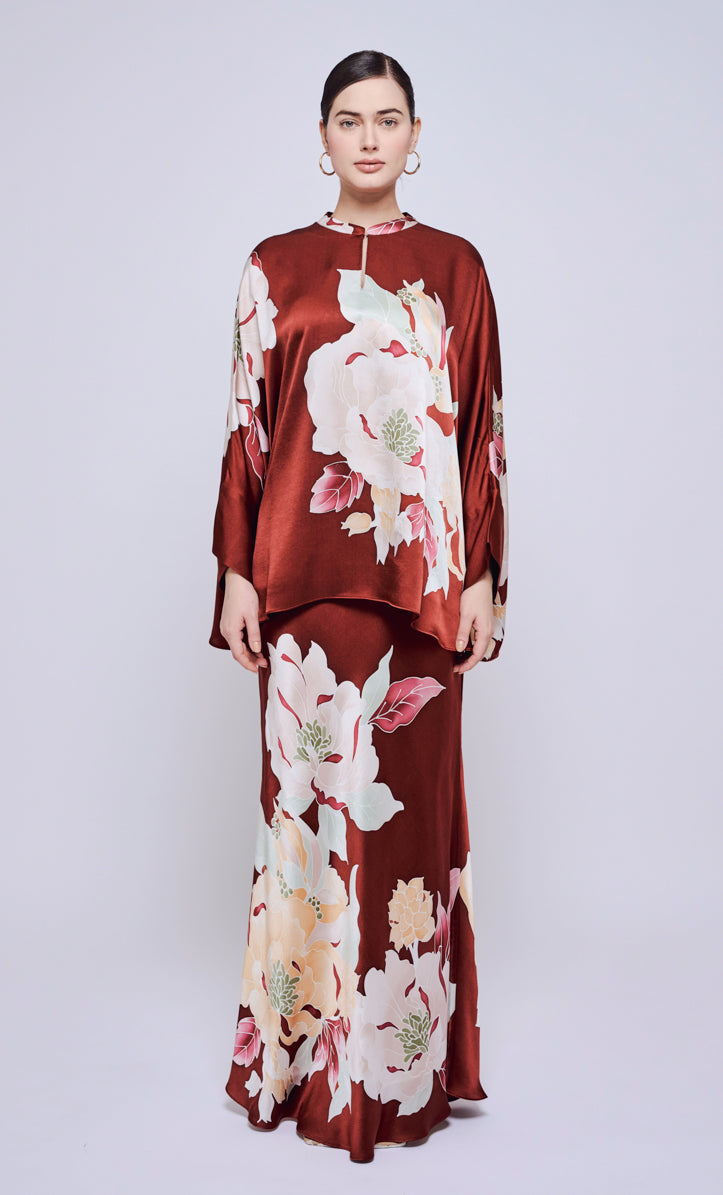 Alia Short Set - Botanic Satin Silk
