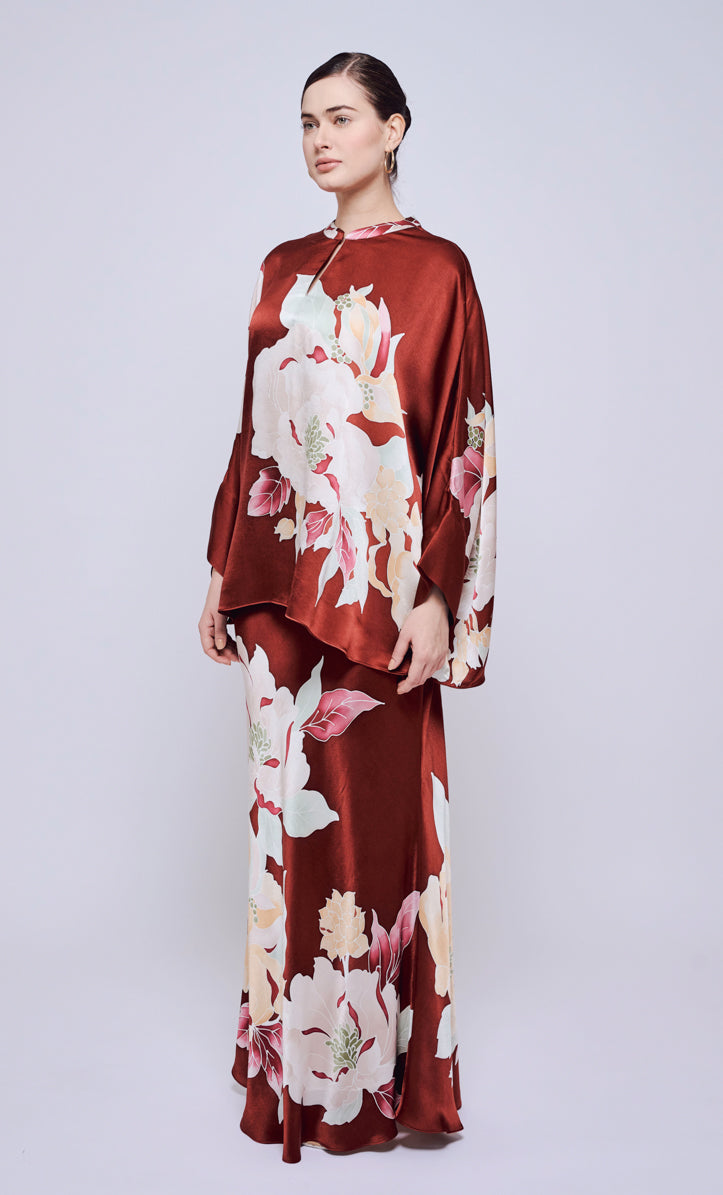 Alia Short Set - Botanic Satin Silk