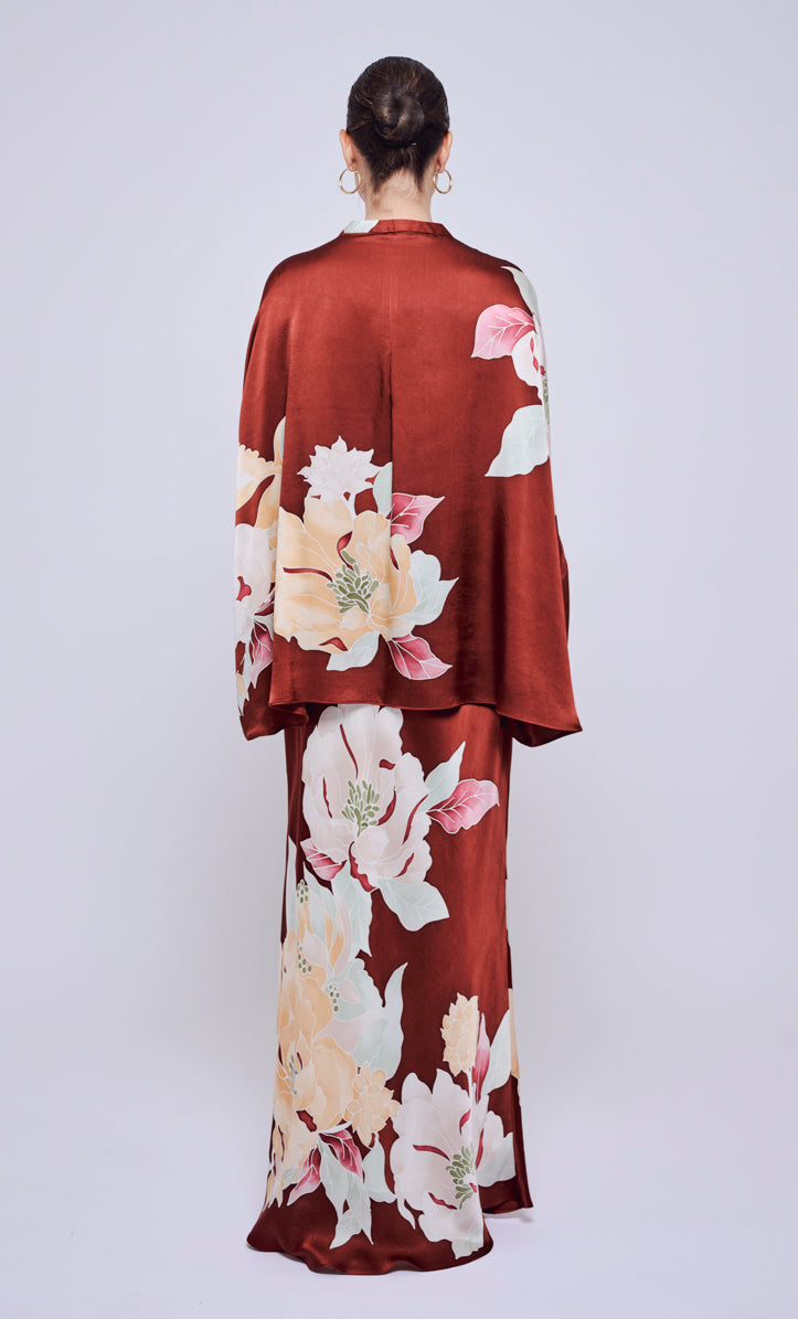 Alia Short Set - Botanic Satin Silk