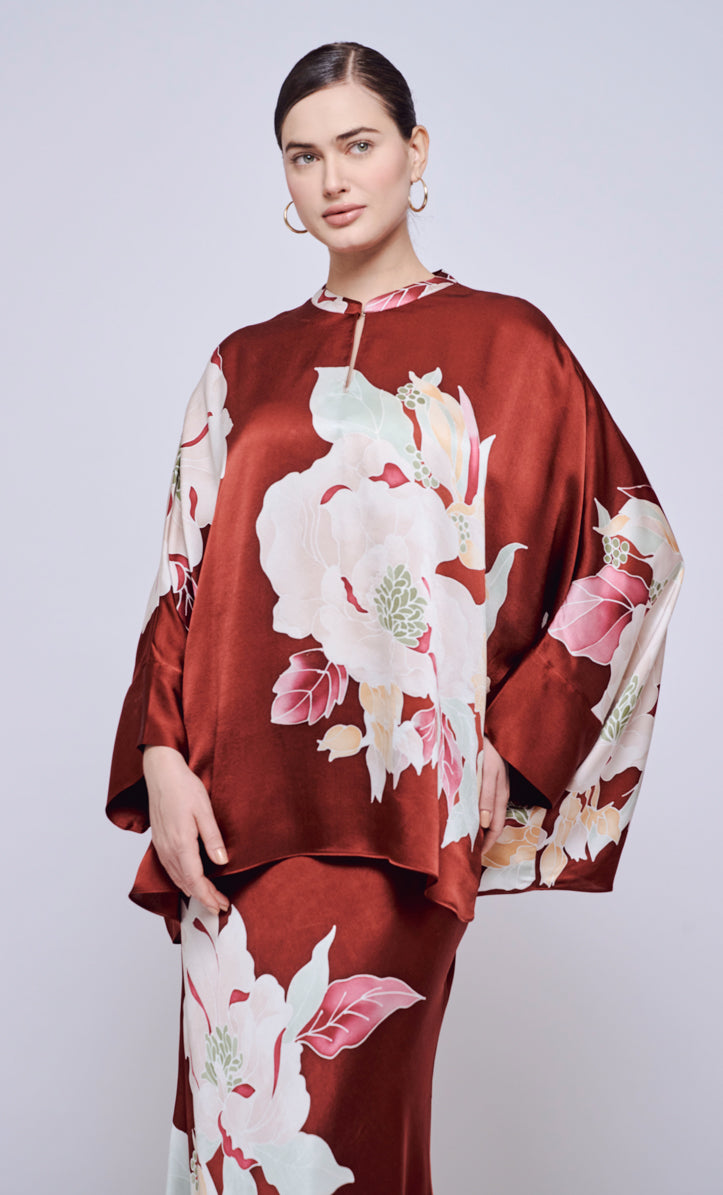 Alia Short Set - Botanic Satin Silk
