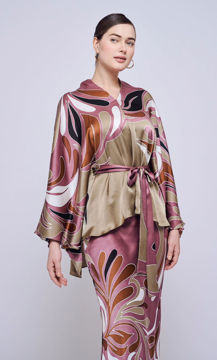 Camelia Set - Wave Champange Crepe Silk