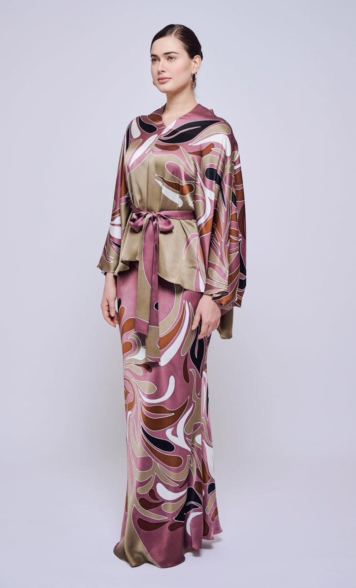 Camelia Set - Wave Champange Crepe Silk