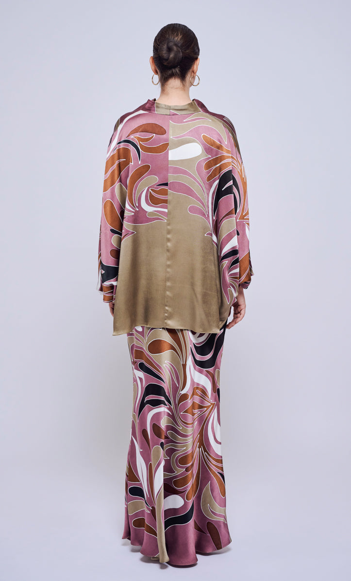 Camelia Set - Wave Champange Crepe Silk