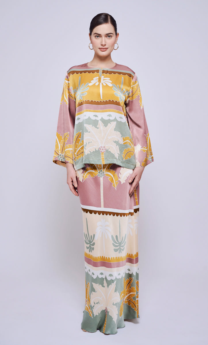 Kurung Kedah Set - Tribal Satin Silk