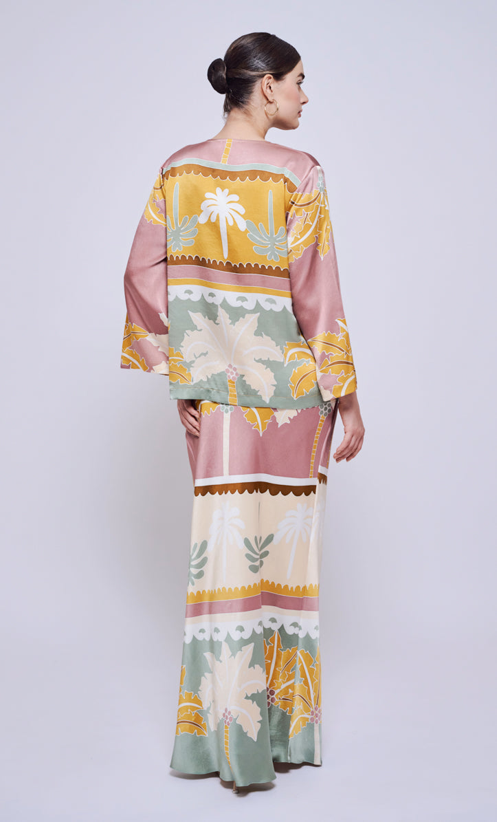 Kurung Kedah Set - Tribal Satin Silk