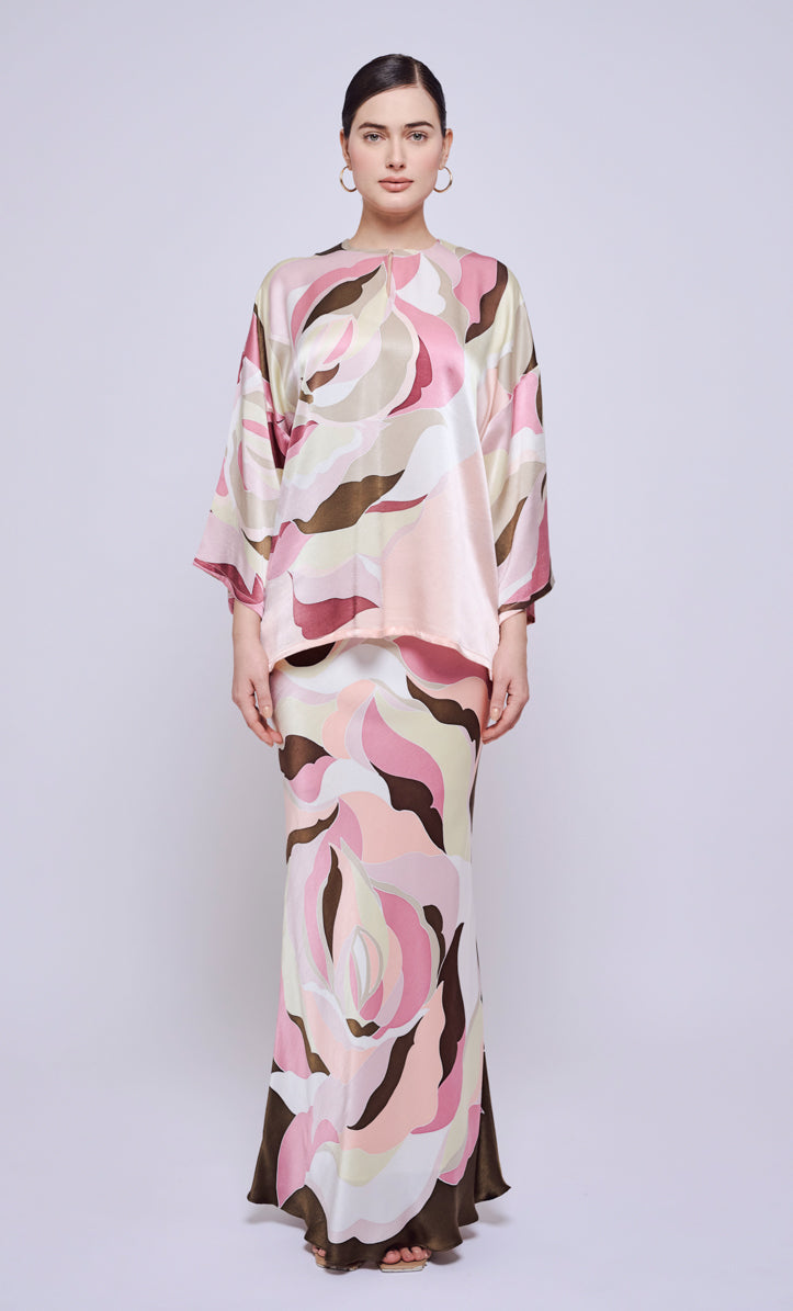 Kurung Opah Set - Rossy Satin Silk