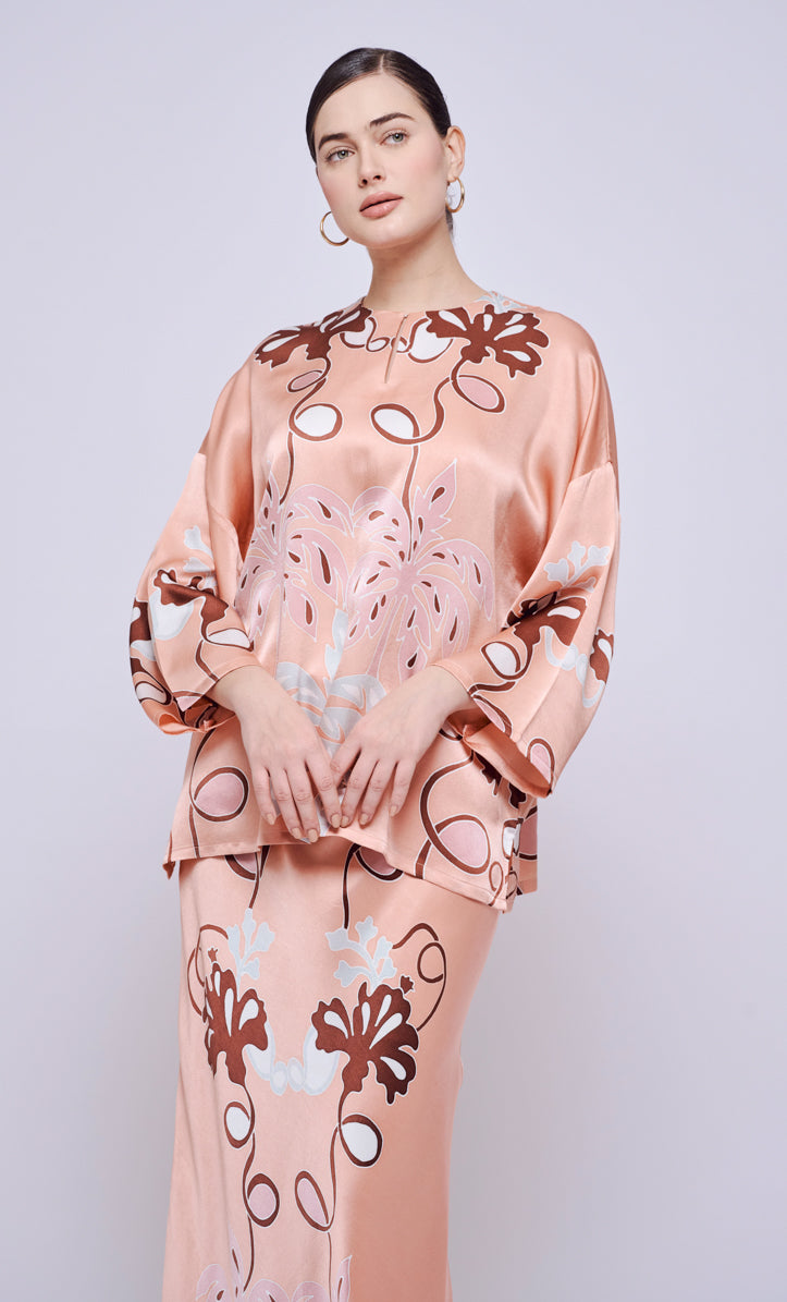 Kurung Opah Set - Palmflo Satin Silk