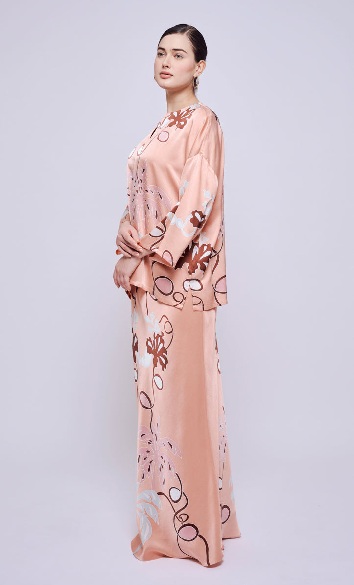 Kurung Opah Set - Palmflo Satin Silk