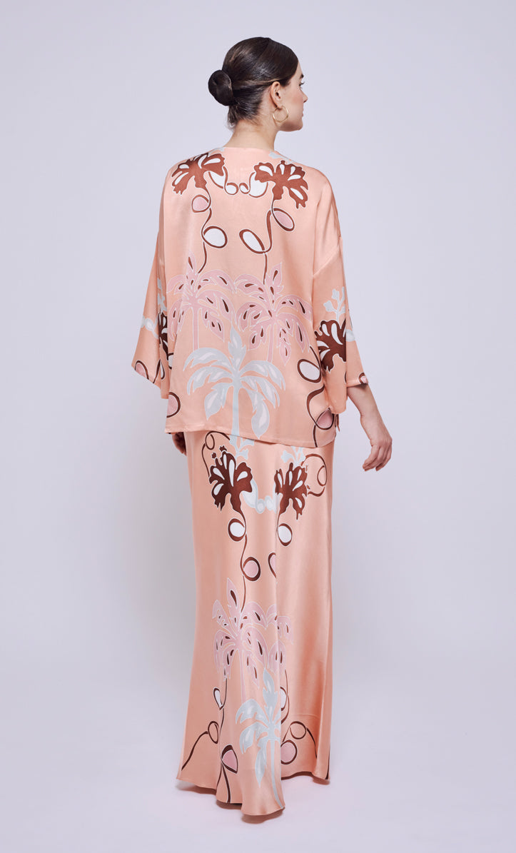 Kurung Opah Set - Palmflo Satin Silk