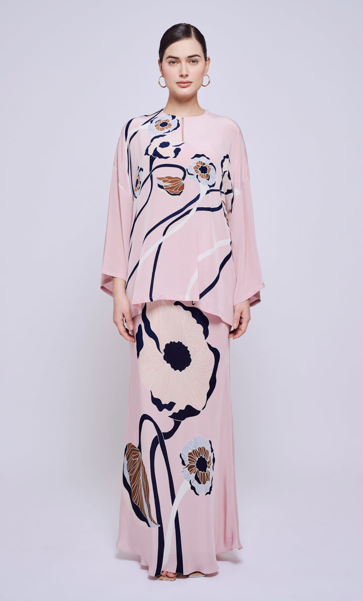 Kurung Opah Set - Poppy 2.0 Crepe Silk