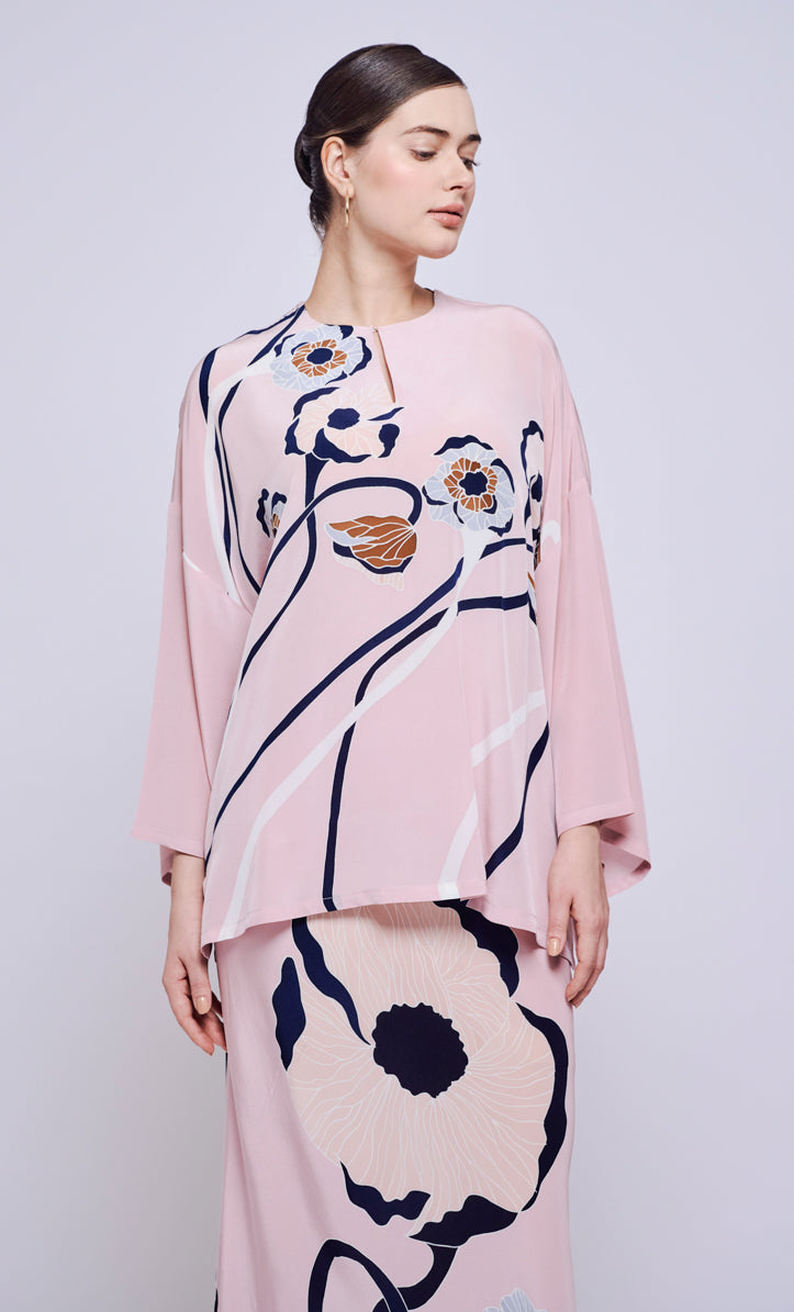 Kurung Opah Set - Poppy 2.0 Crepe Silk