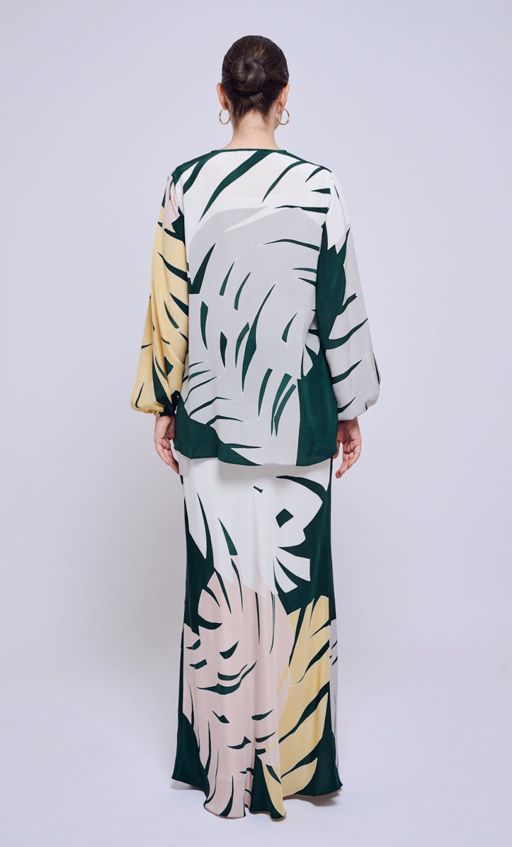 Pery Ballon Sleeve Set - Aracea Crepe Silk