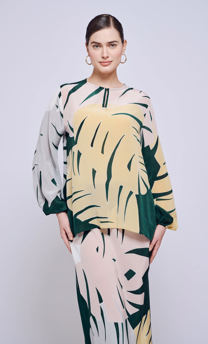 Pery Ballon Sleeve Set - Aracea Crepe Silk