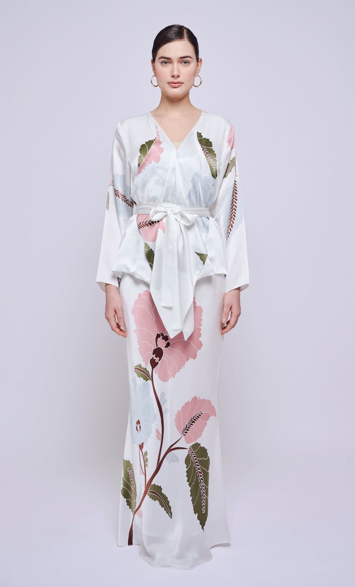 Thea Set - Violet Satin Silk