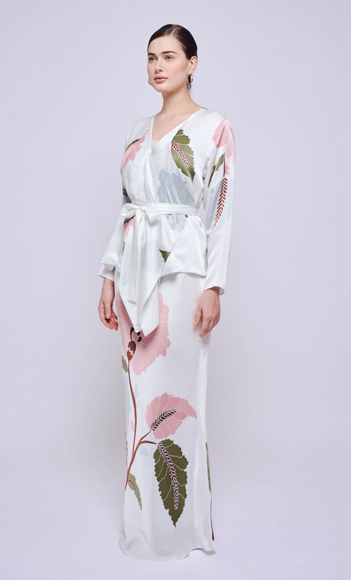 Thea Set - Violet Satin Silk
