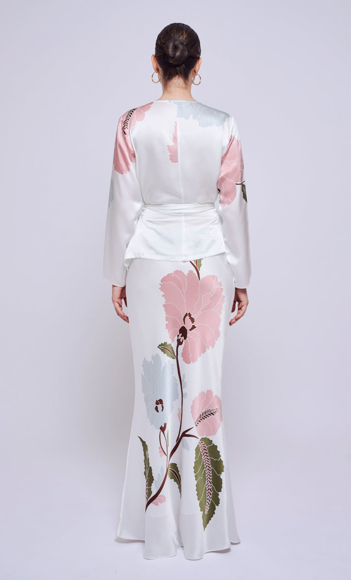 Thea Set - Violet Satin Silk