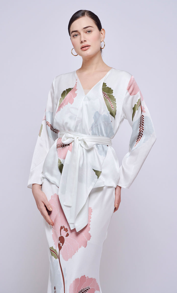 Thea Set - Violet Satin Silk