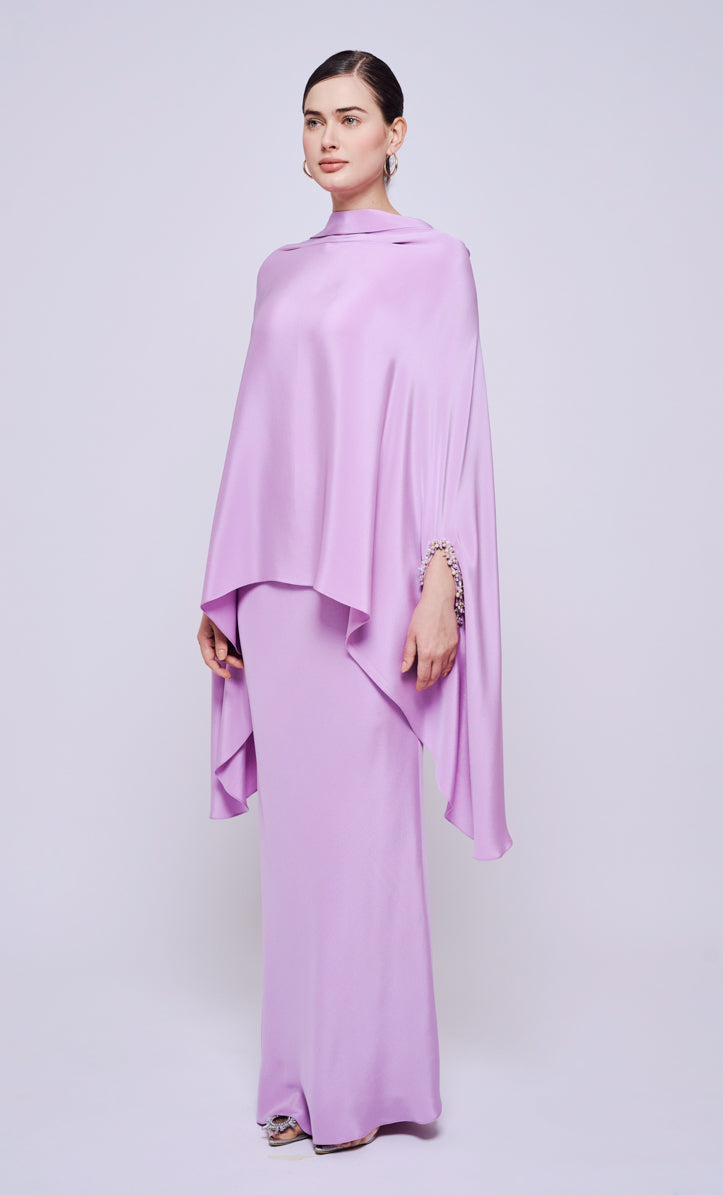 Hani Beaded Set - Lilac Heavy Crepe