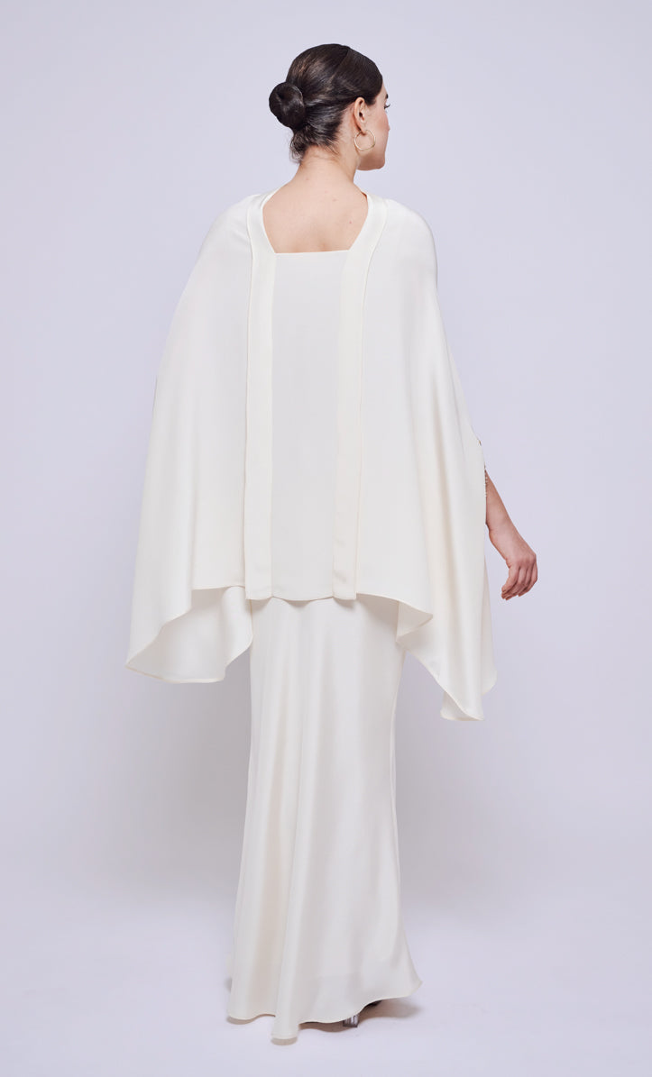 Hani Beaded Set - Offwhite Heavy Crepe