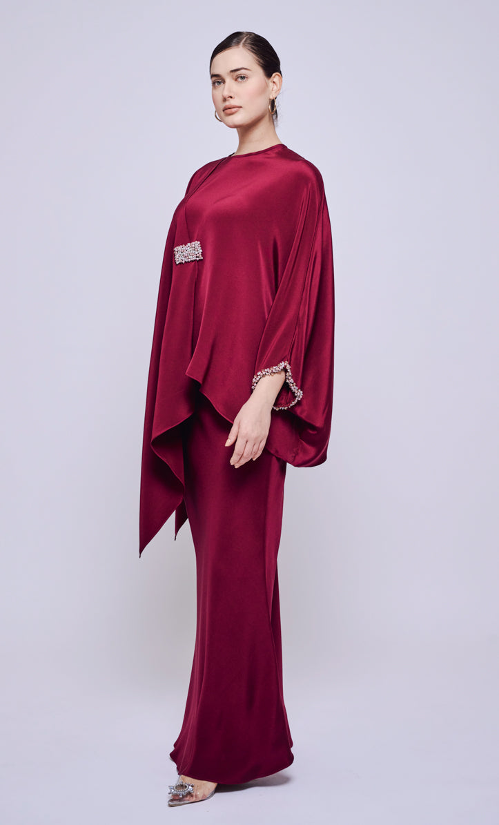 Kate Set - Maroon Heavy Crepe