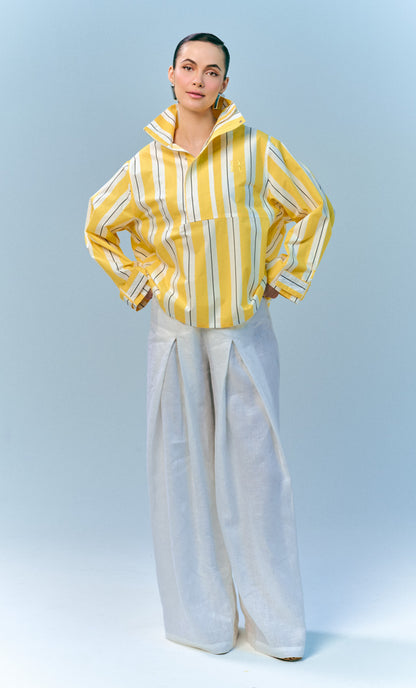 Bomber Top -Yellow Striped