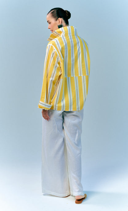 Bomber Top -Yellow Striped