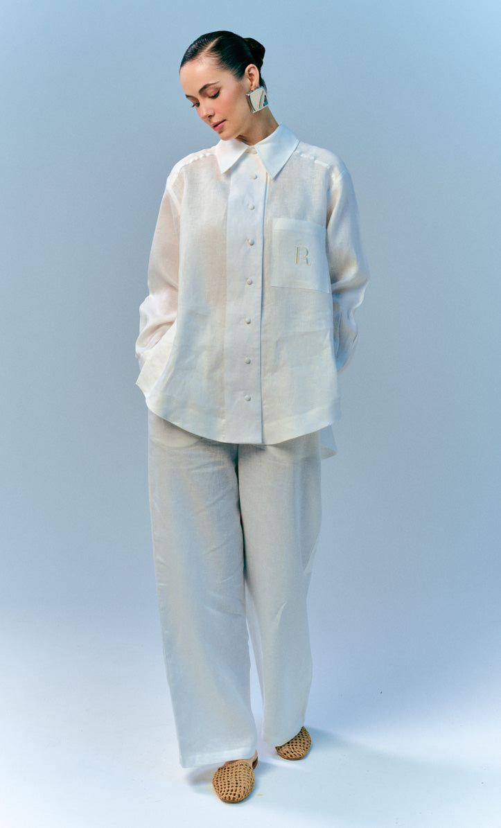 Vera Top - White Linen