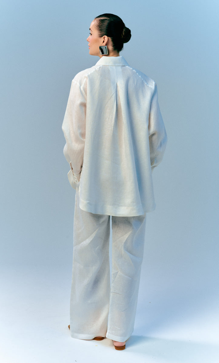 Vera Top - White Linen