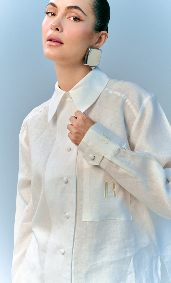 Vera Top - White Linen