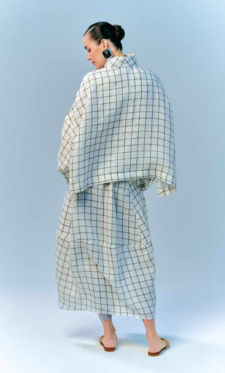 Rare Top with Frill Skirt - Black Checkered