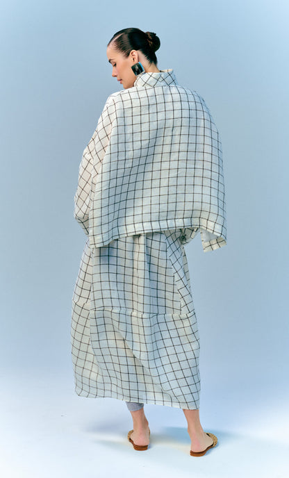 Rare Top with Frill Skirt - Black Checkered