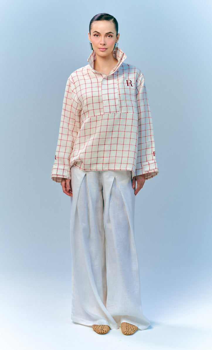 Bomber Top - Red Checkered